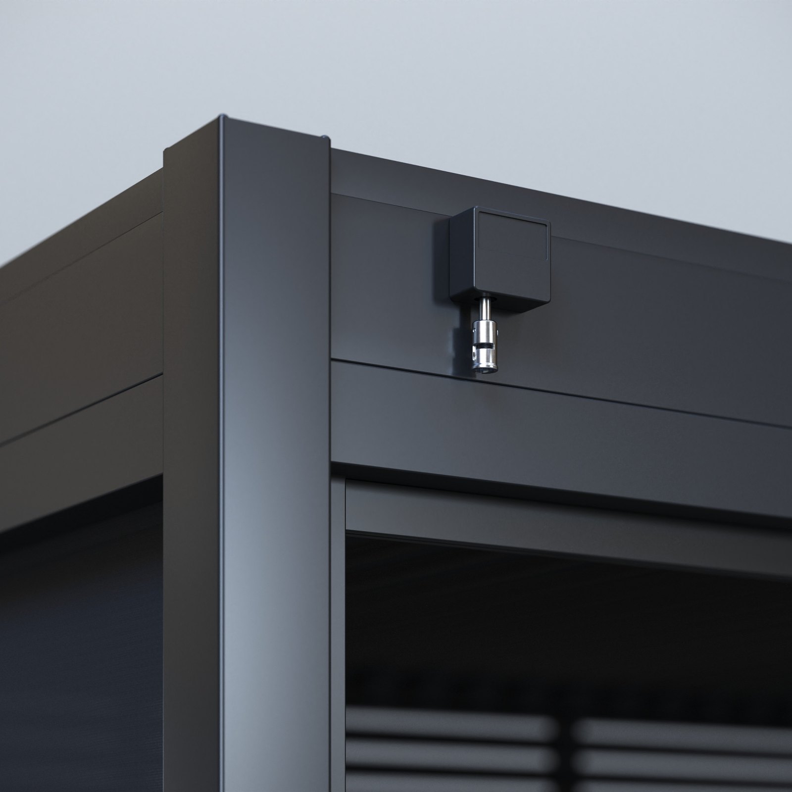 Top of a post with the fixings concealed